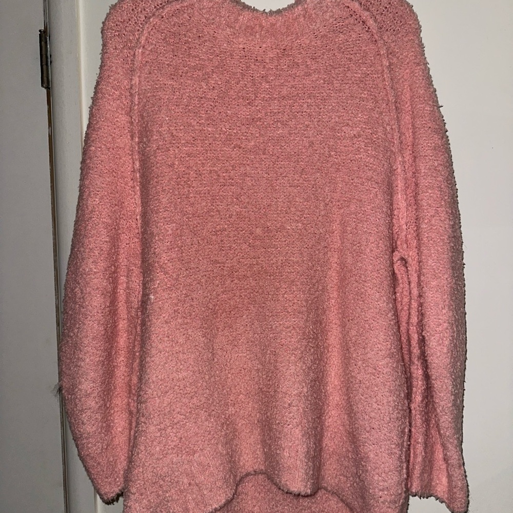 Free People Cozy Pink Knit Sweater